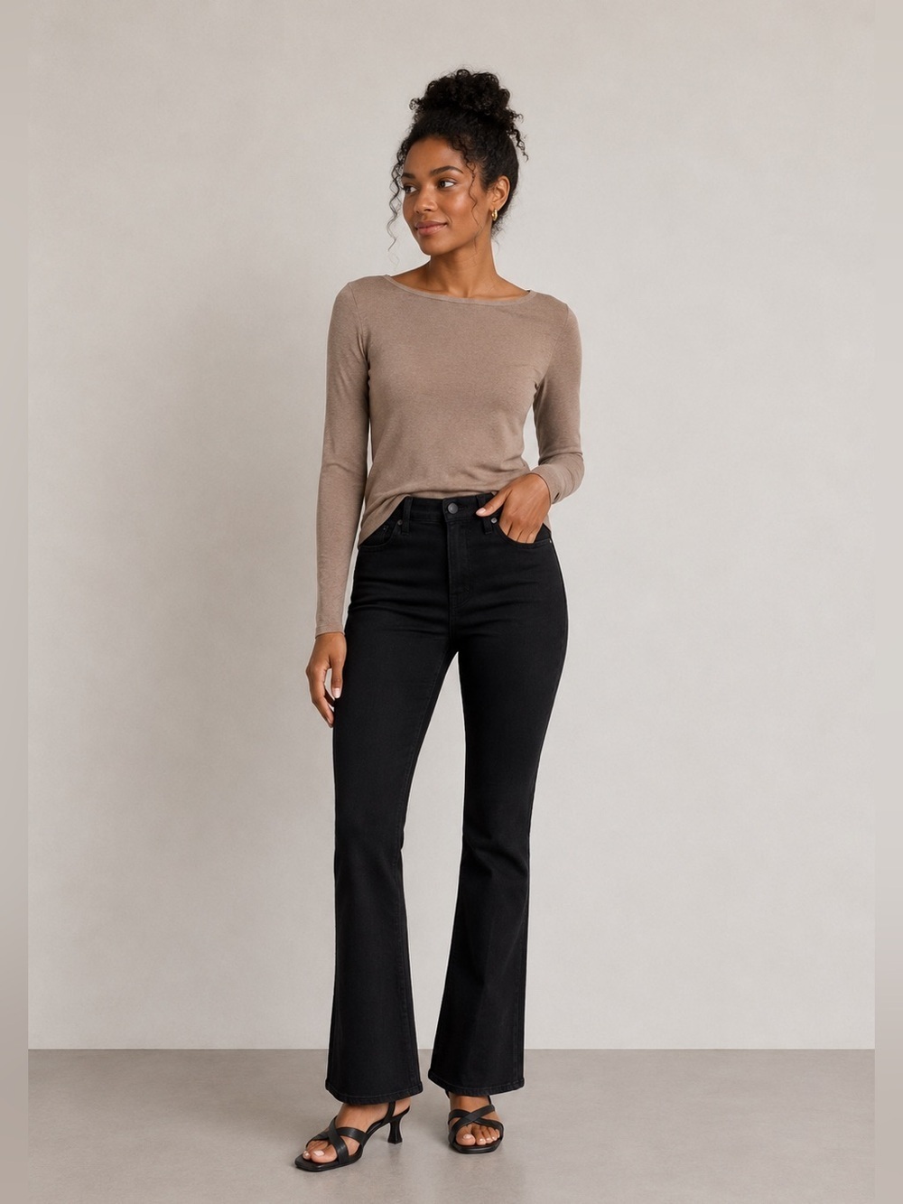 NWT Madewell Skinny Flare Jeans in Black Frost Size 25